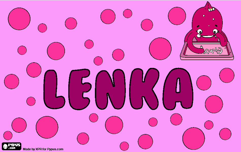 Omalovánka jméno LENKA 