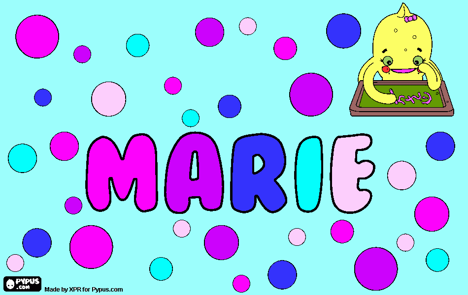 Omalovánka jméno Marie