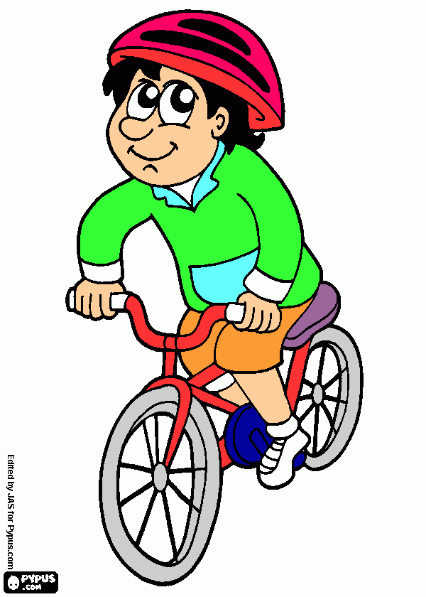 Omalovánka jízda na kole