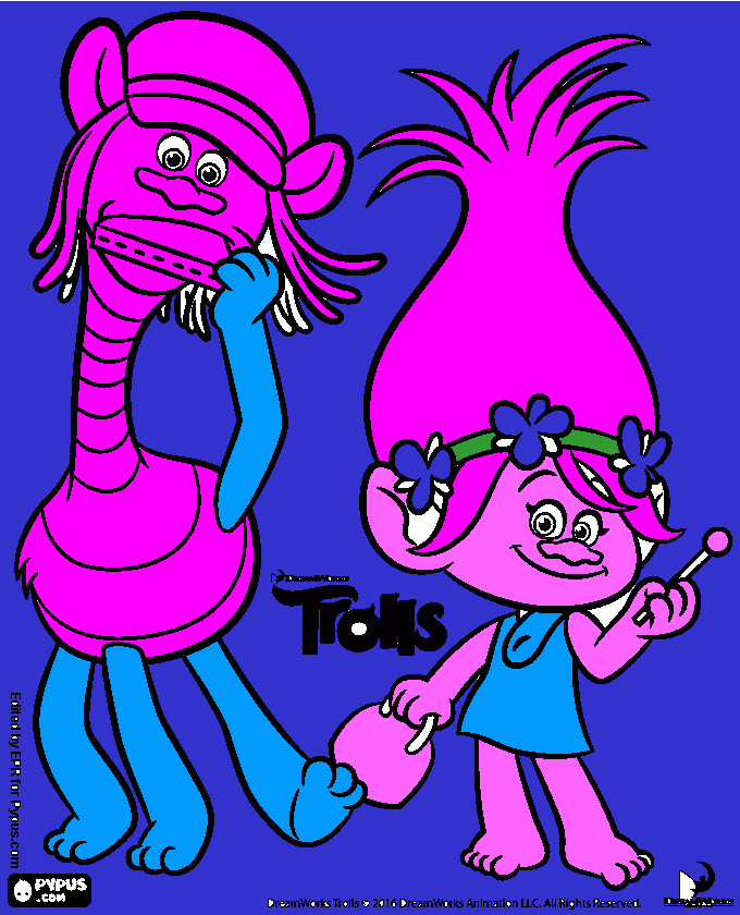 Omalovánka kamarati trollovia