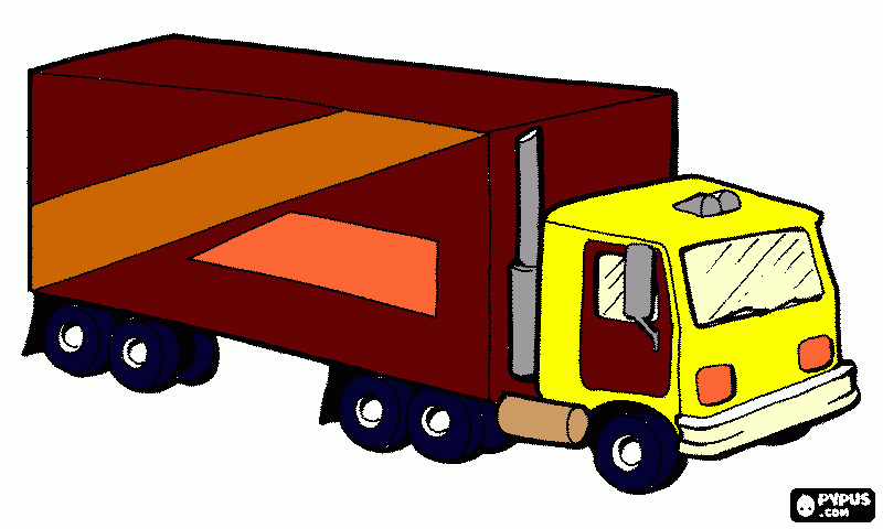 Omalovánka kamion kresba