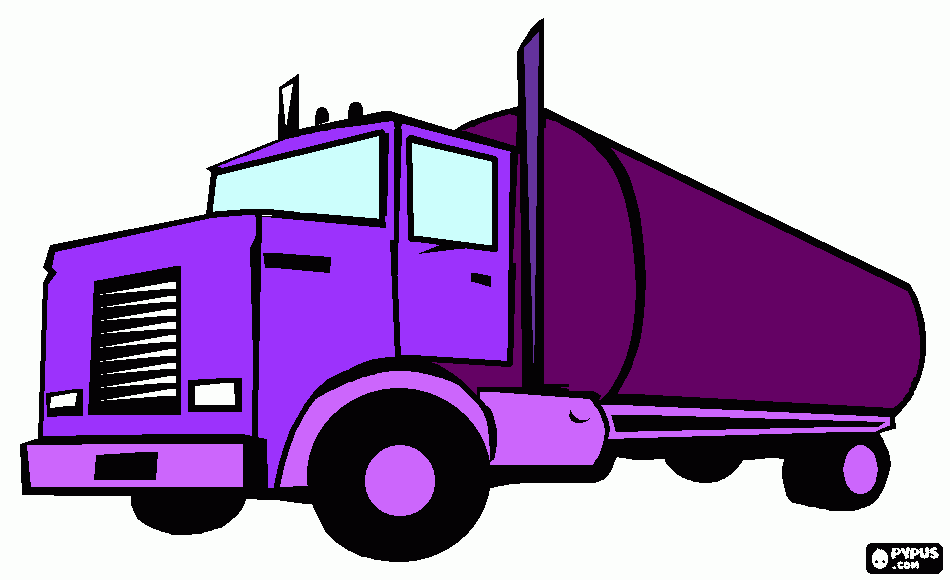 Omalovánka kamión fialový