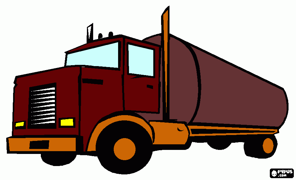 Omalovánka kamión hnedý
