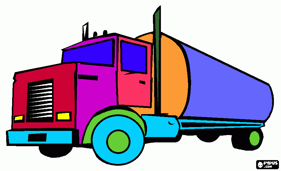 Omalovánka kamión mnohofarebný