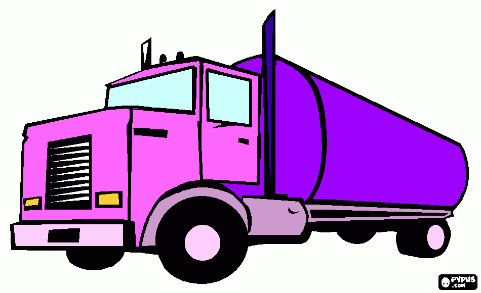 Omalovánka kamión ružový