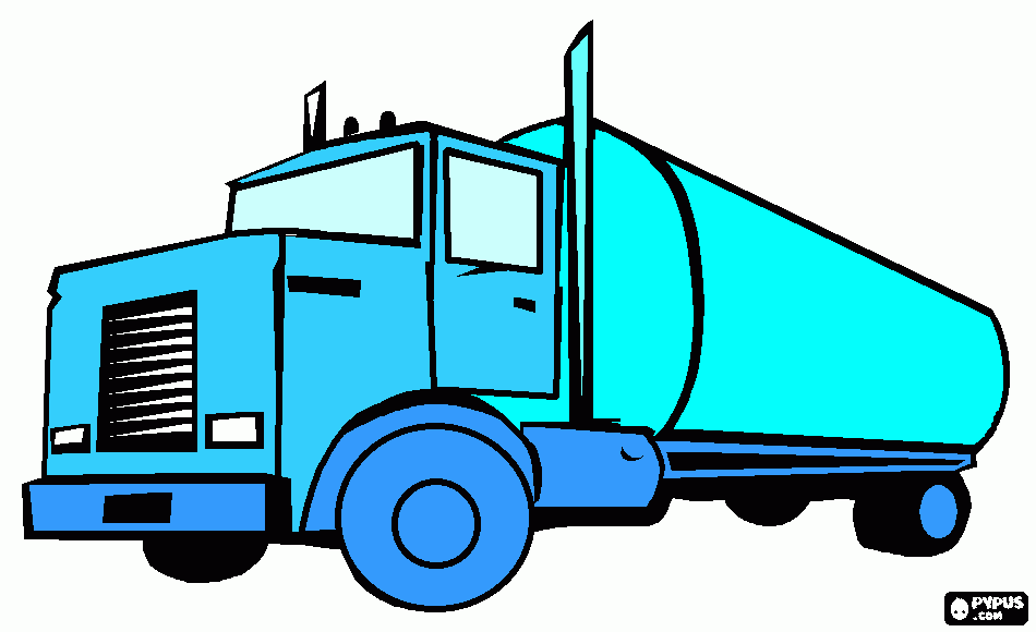 Omalovánka kamión tyrkysový