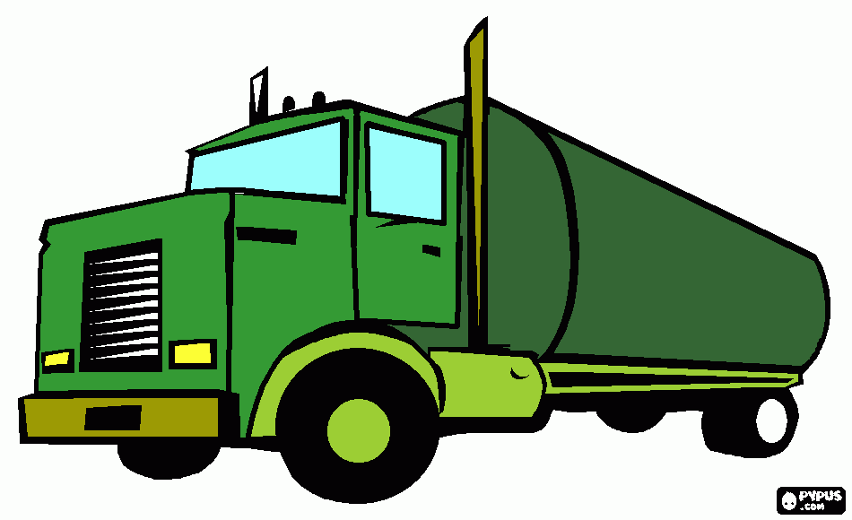 Omalovánka kamión zelený