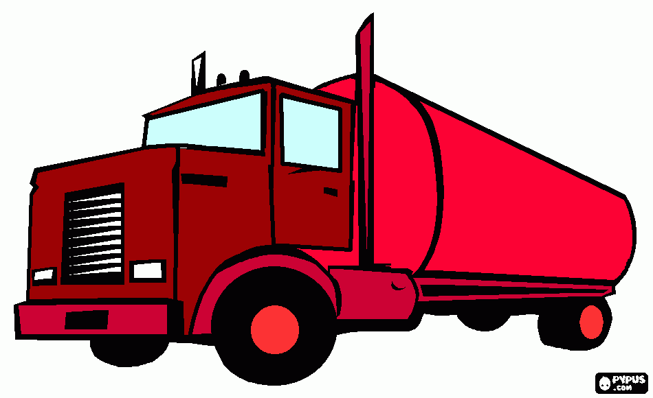 Omalovánka kamión červený