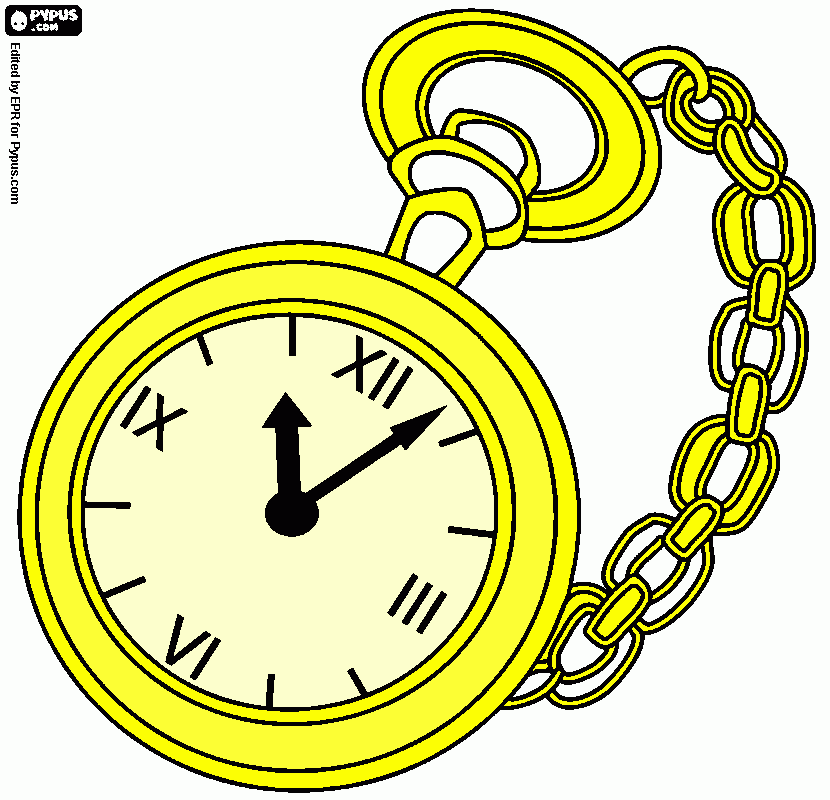 Omalovánka kapesní hodinky