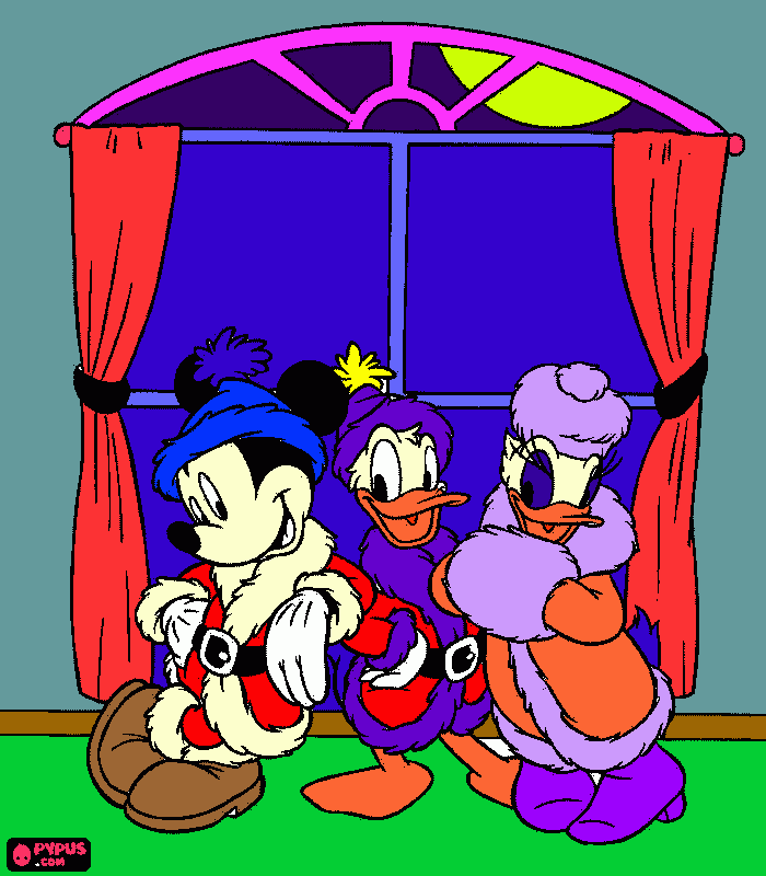 Omalovánka kačer donald , miky mous , denie