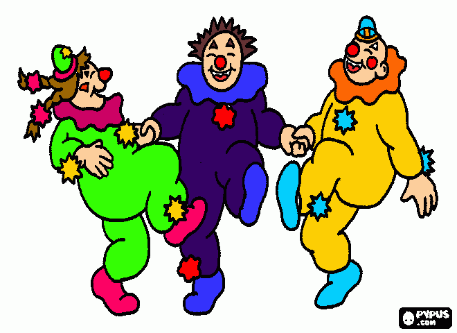 Omalovánka klauni