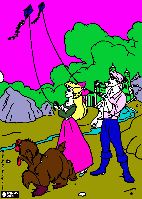 Omalovánka kluk a holka pousti drahy