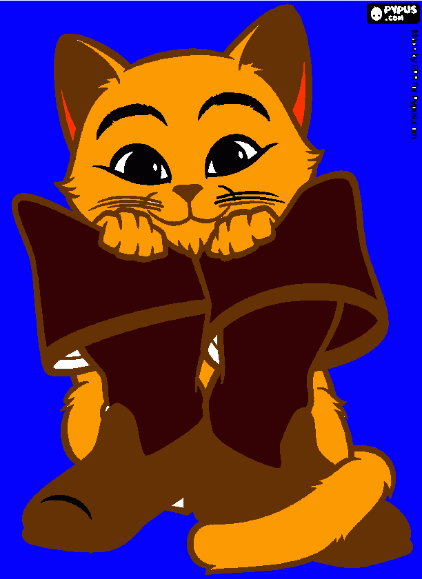 Omalovánka KOCOU V BOTAH