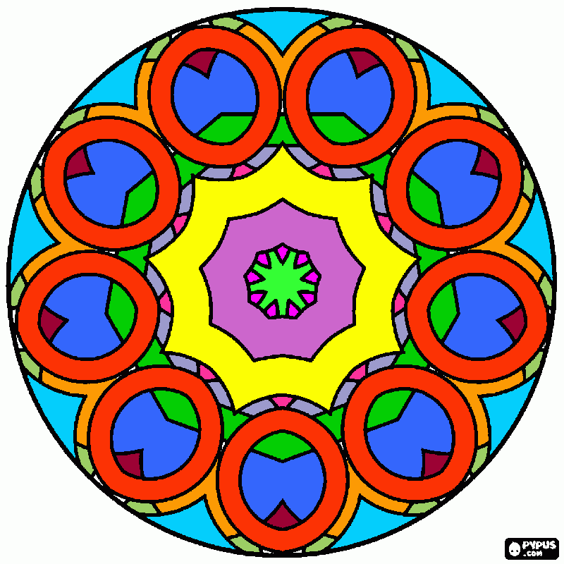 Omalovánka kolečko  šťestí