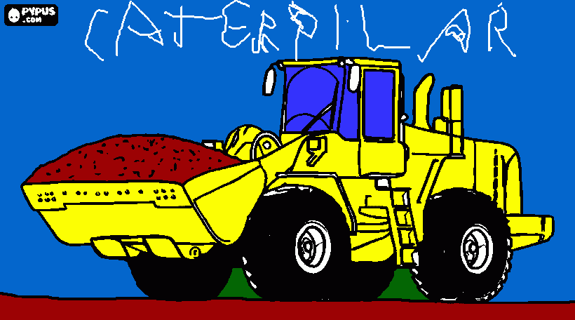 Omalovánka Kolový Nakladač