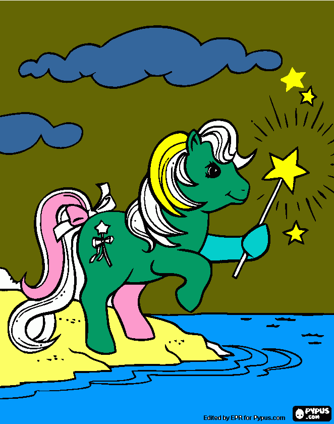 Omalovánka koník Hviezda