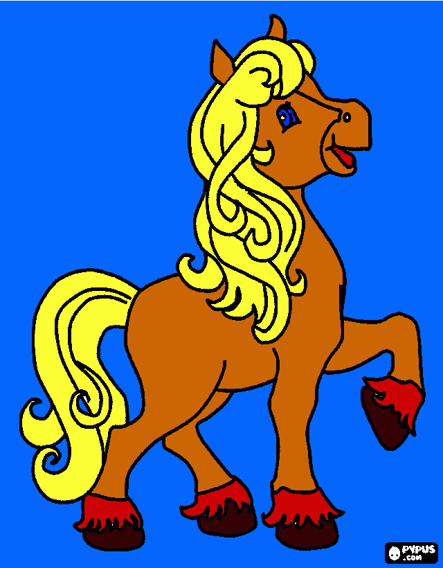 Omalovánka koník pro mámu