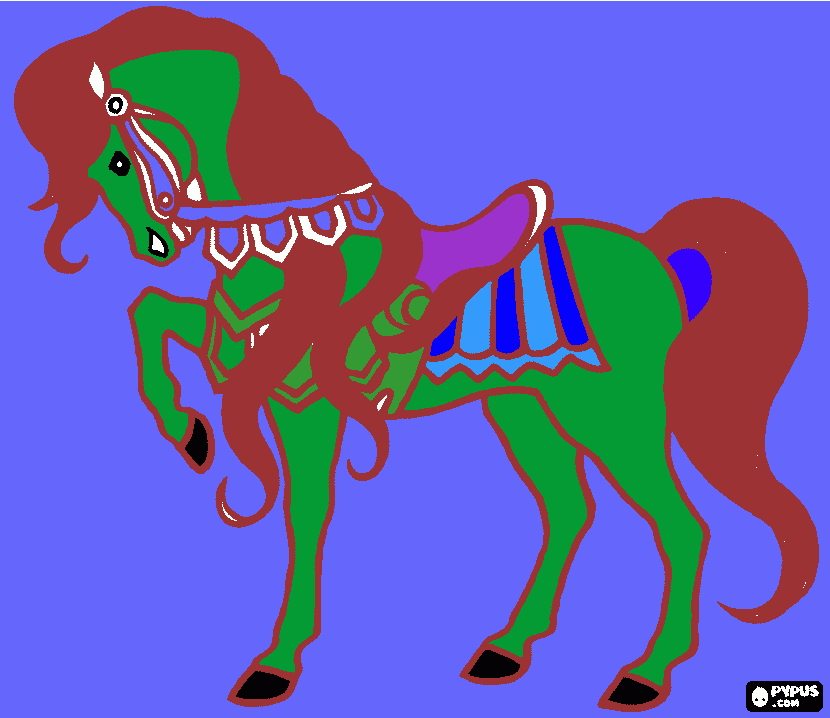 Omalovánka koníček pro dědečku