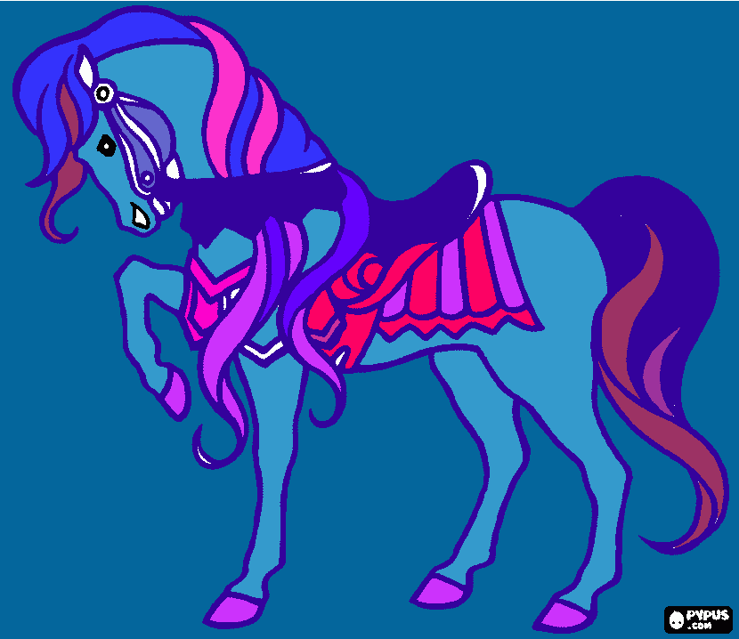 Omalovánka koníček pro tetu