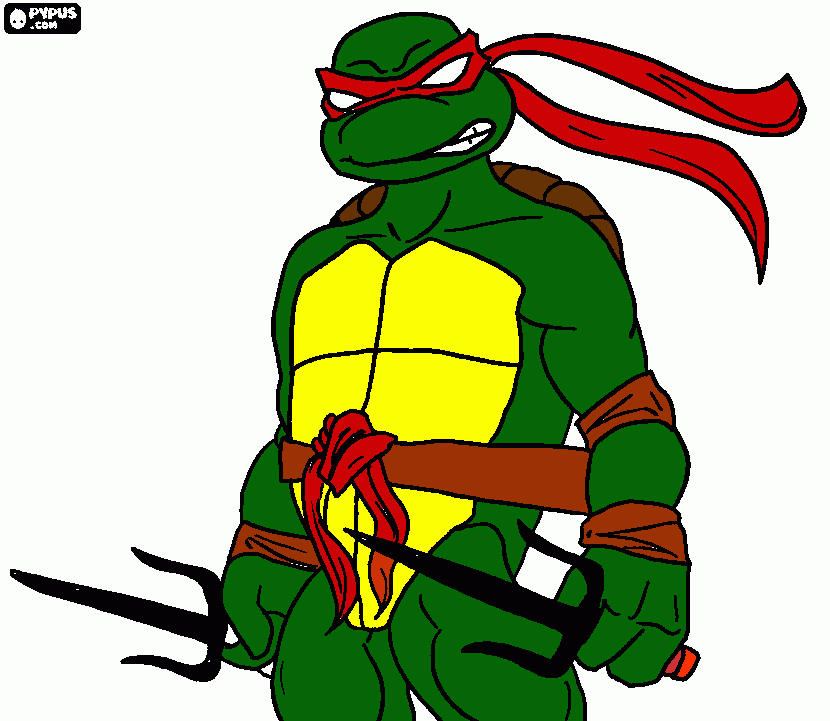 Omalovánka Korytnačka Rafaelo