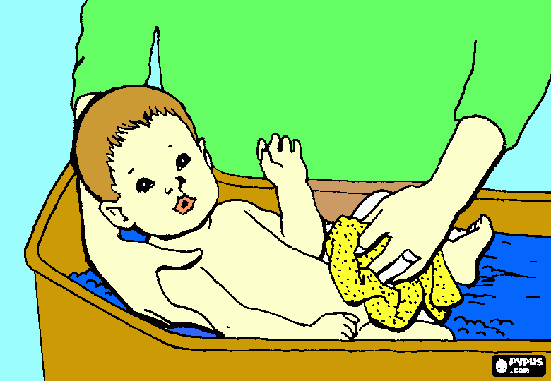 Omalovánka KOUPÁNÍ