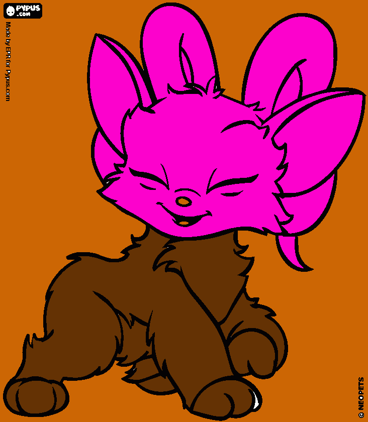 Omalovánka Kočička Micinka s růžovým obličejem a mašlí