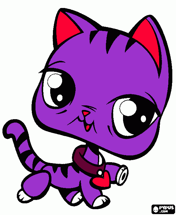 Omalovánka kočička vrrrrr