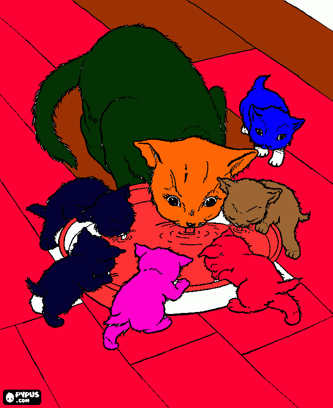 Omalovánka kočičky pro babičku