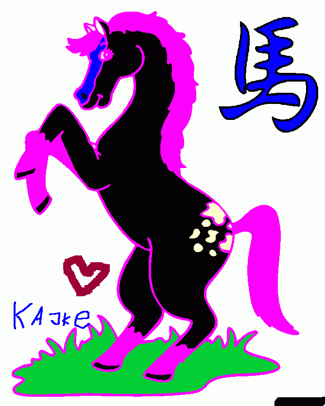 Omalovánka koň pre kajku