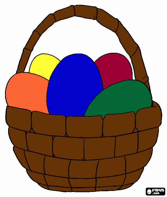 Omalovánka Košík z vejci