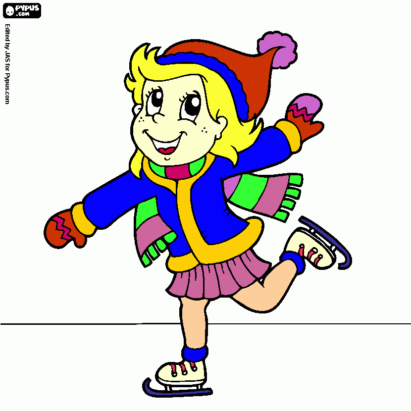 Omalovánka krasobruslařka