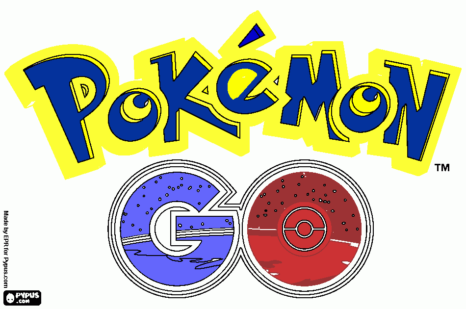 Omalovánka kresba pokemon go