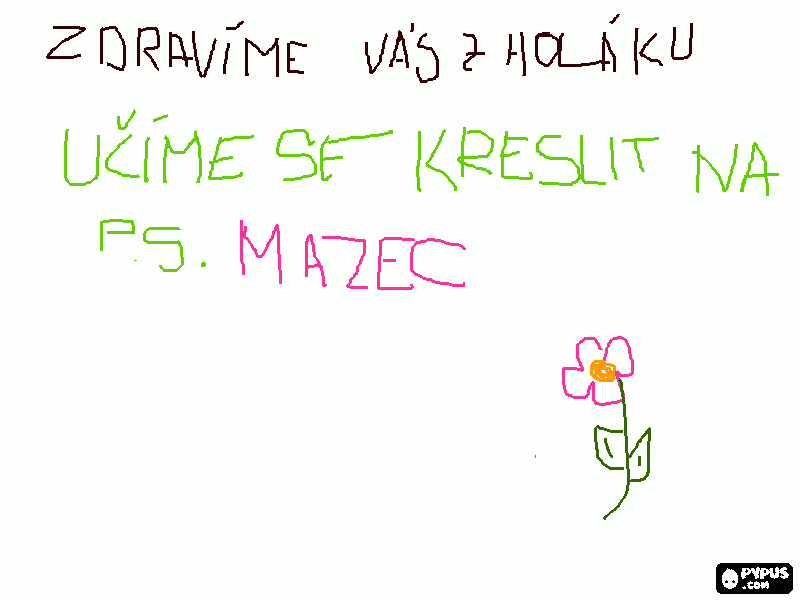 Omalovánka kreslení přes pc