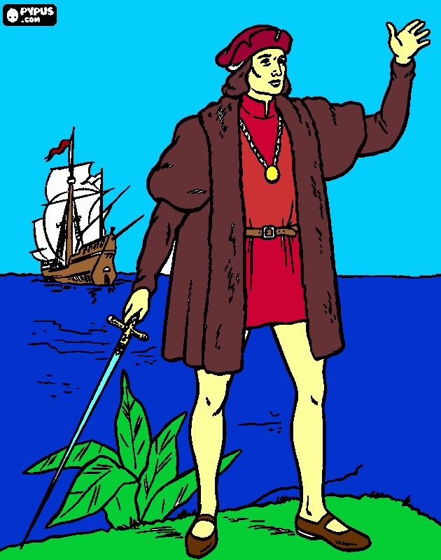 Omalovánka Kristov kolumbus