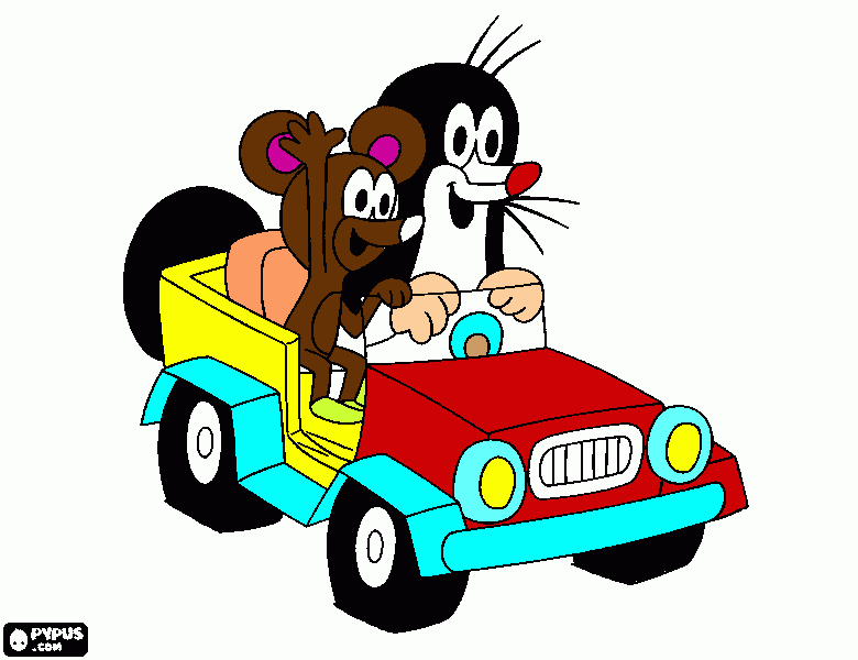 Omalovánka krtek  a miška