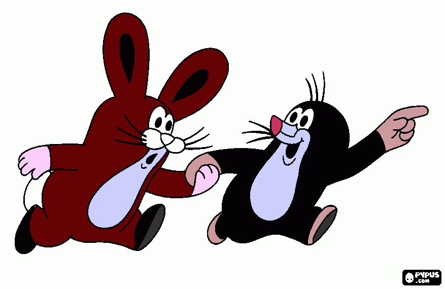 Omalovánka Krtek a zajíc