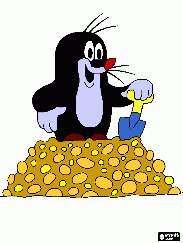 Omalovánka krtek černý