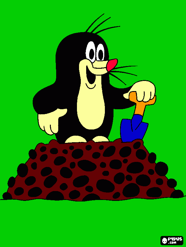 Omalovánka Krteček na dort