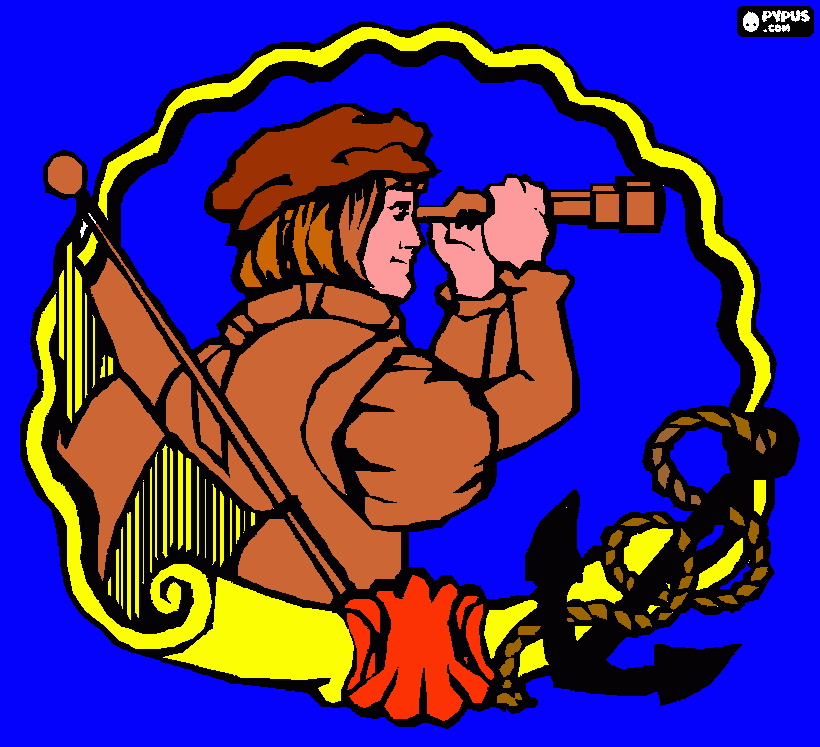 Omalovánka Kryštof Kolumbus