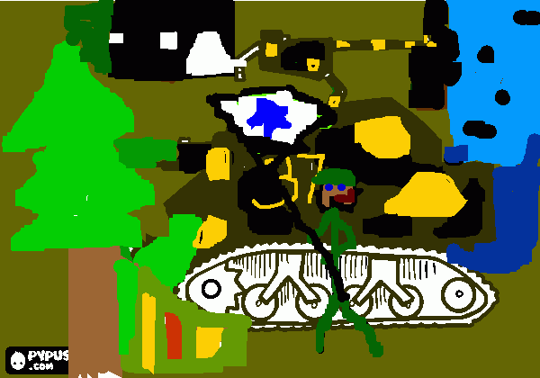 Omalovánka Kuba tank