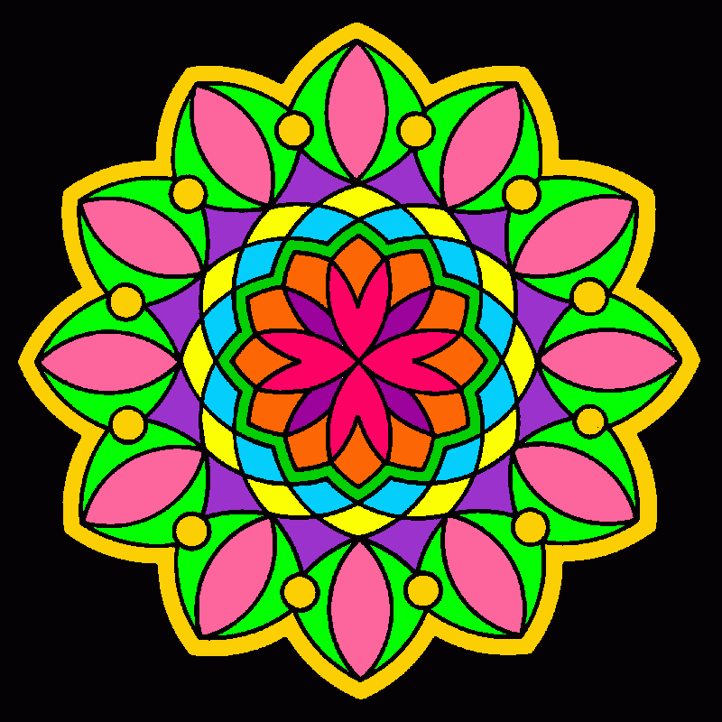 Omalovánka Květina v mandale