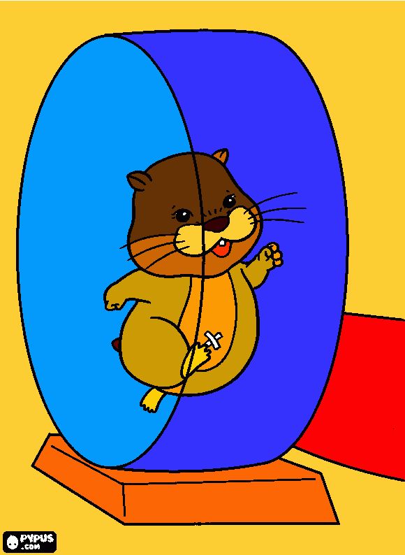 Omalovánka křeček Toník