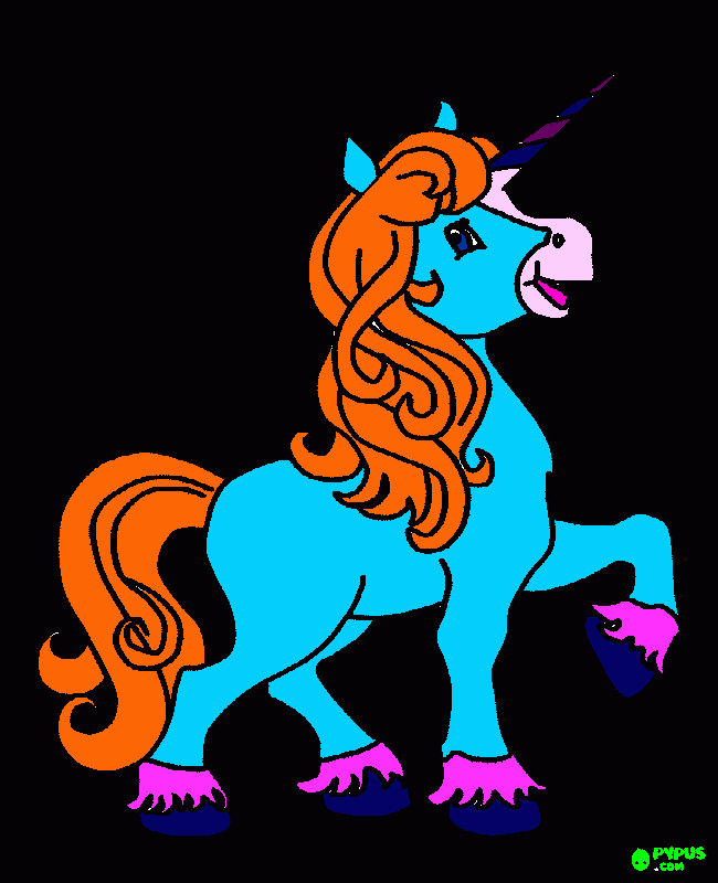 Omalovánka kůň  pegas