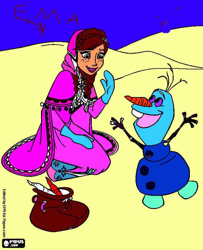 Omalovánka ledové království ELZA 