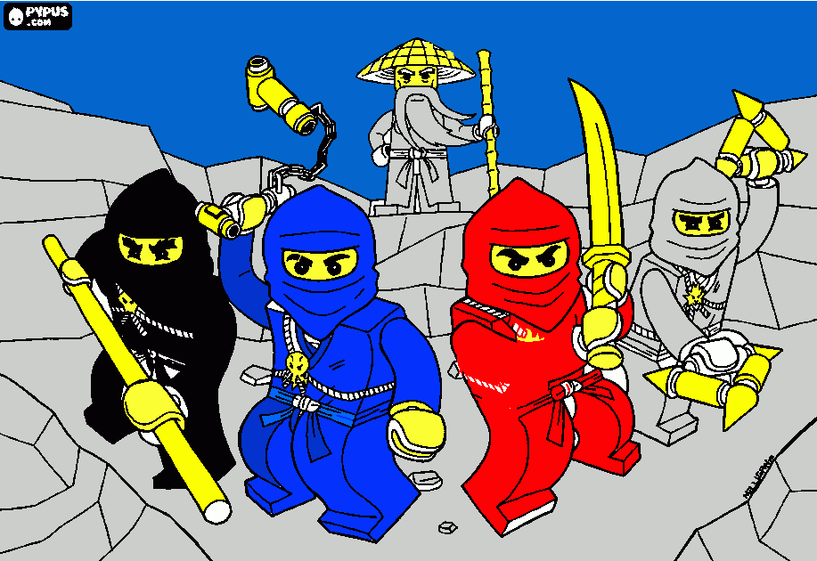 Omalovánka lego ninjago