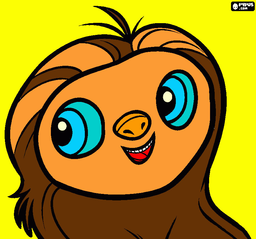 Omalovánka lenochodik