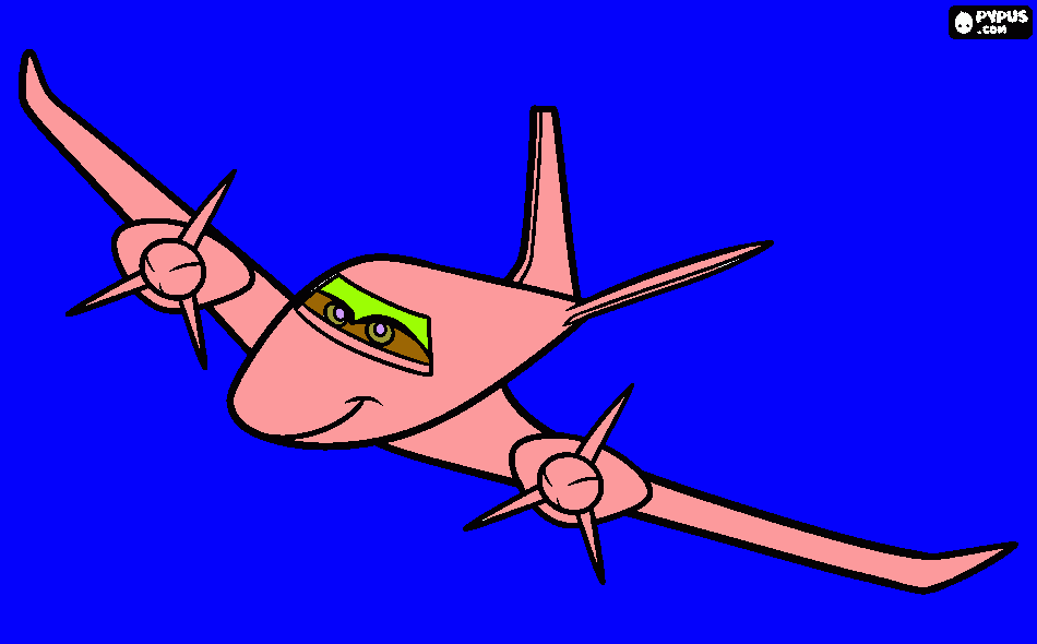 Omalovánka letadlo z Práška