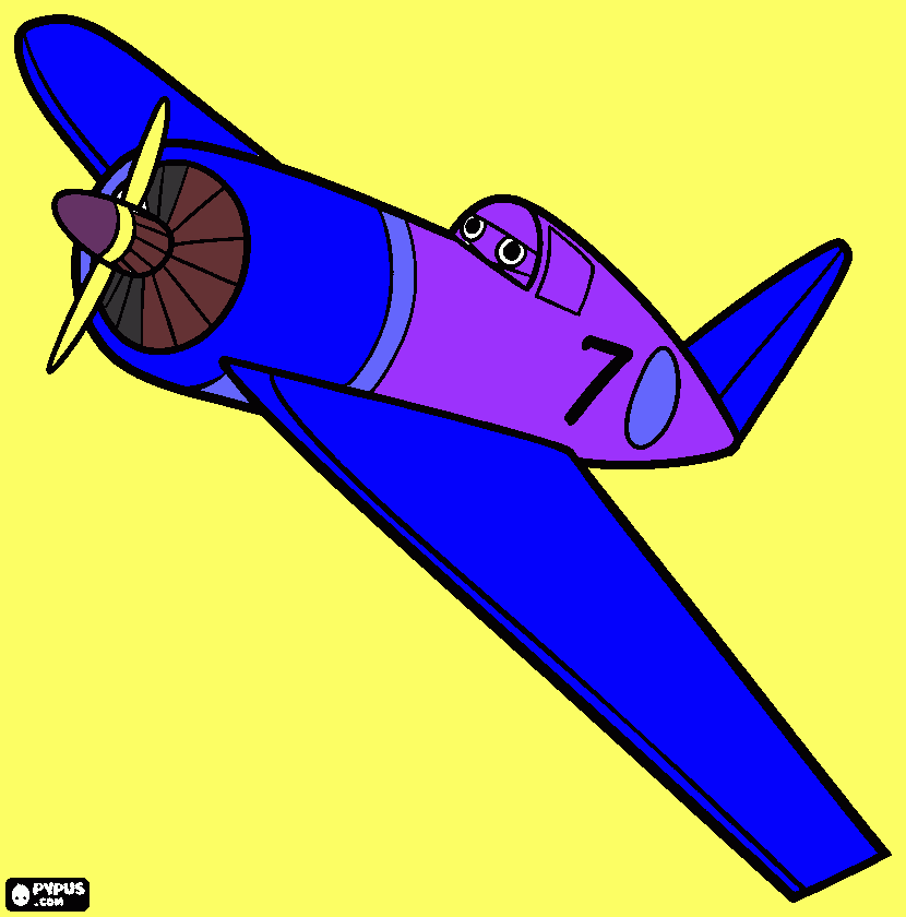 Omalovánka Lietadlo Skipper