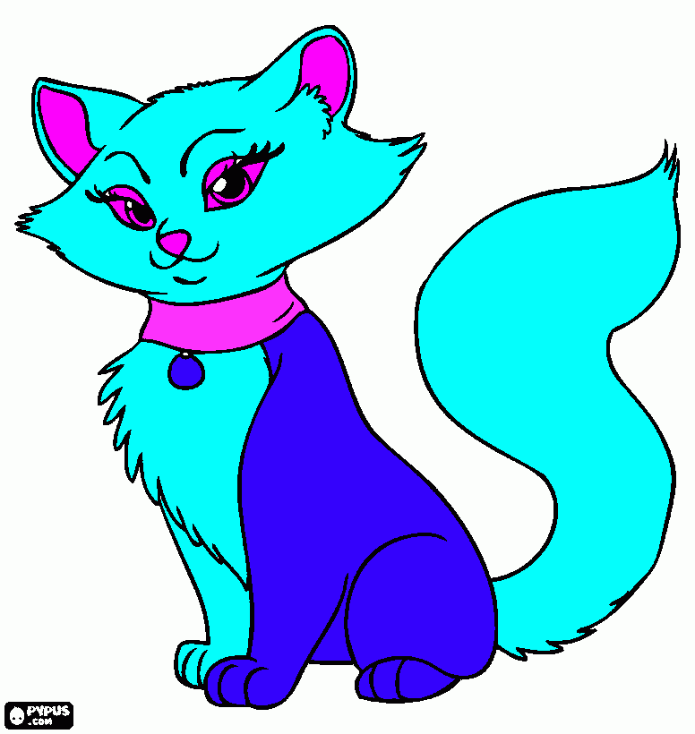 Omalovánka liunky kocicka