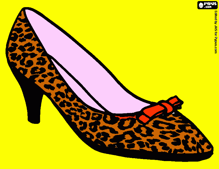 Omalovánka lodička z leopardí kůže